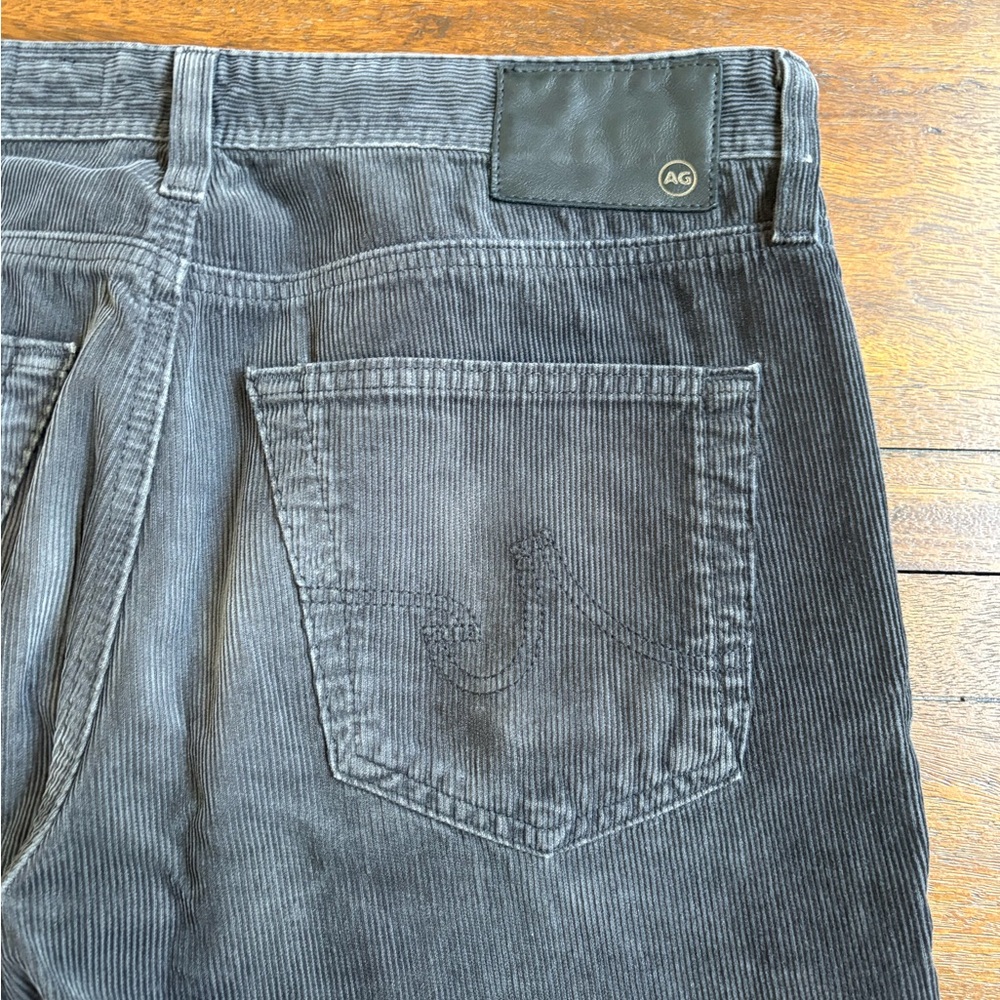 AG Adriano Goldschmied Corduroy Pants Mens 33”W The Graduate Tailored Leg Black - Picture 10 of 16